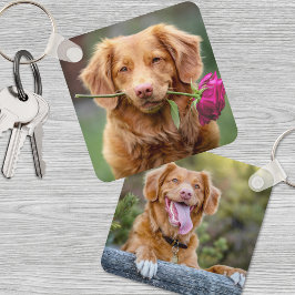Porte-clés Amoureux des chiens personnalisé Keepsaké Pet Phot