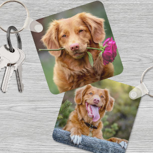 Porte-clés Amoureux des chiens personnalisé Keepsaké Pet Phot
