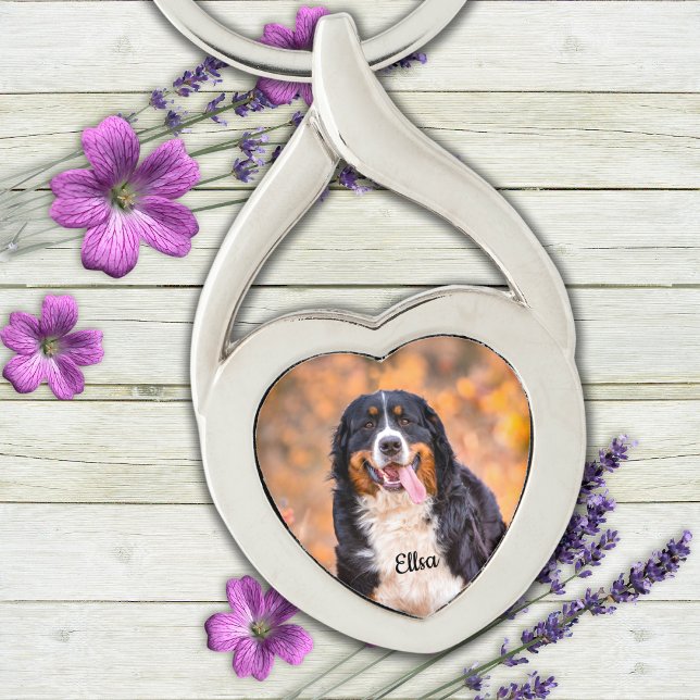 Porte-clés Amoureux des chiens personnalisé Keepsaké Pet Phot (Créateur téléchargé)
