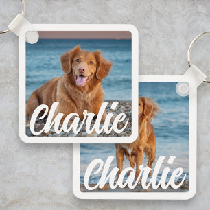 Porte-clés Amoureux des chiens Photo Cute Personnalisé Garde-