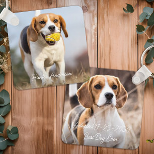 Porte-clés Amoureux des chiens photo personnalisé à deux face