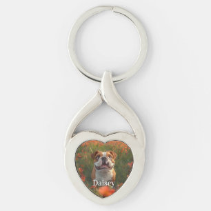 Porte-clés Amoureux des chiens photo personnalisé pour animal