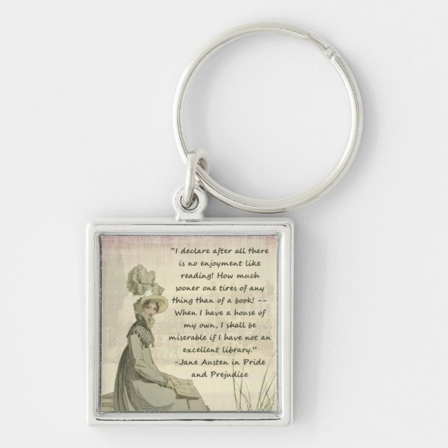 Porte-clés Amoureux des livres de Jane Austen (Devant)
