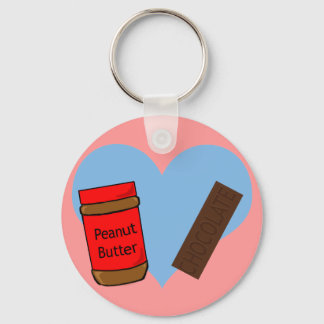 Porte-clés Amoureux du beurre d'arachide et du chocolat