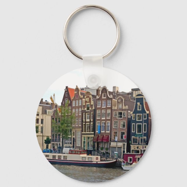 Porte-clés Amsterdam, houses on the canal (Recto)