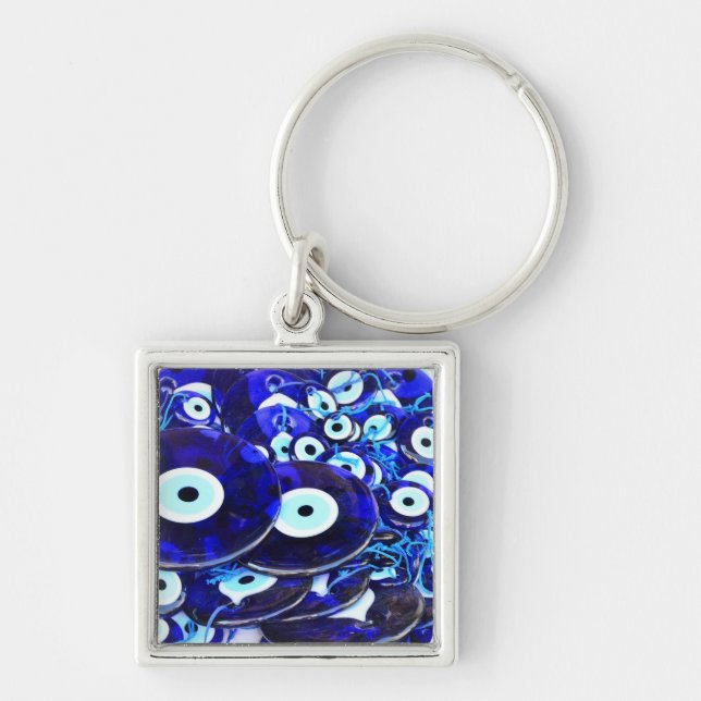 Porte-clés Amulettes d'yeux bleues (Devant)