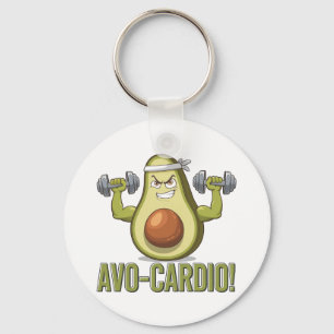 Porte-clés Amusant Avo-Cardio Avocado Fitness Design