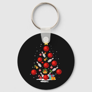 Porte-clés Amusant Bowling Christmas Tree Lumières Noël Cadea