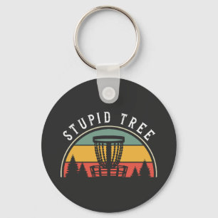 Porte-clés Amusant Disc Golf Lover Stupid Tree