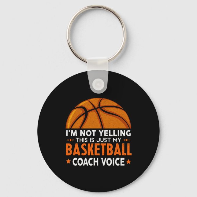 Porte-clés Amusant entraîneur de basket-ball (Recto)