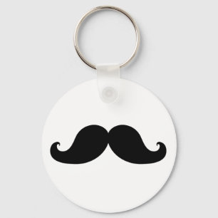 Porte-clés Amusant Humour de moustache noire
