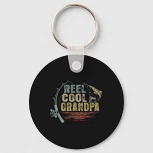 Porte-clés Amusant Pêche Vintage bobine Cool grand-père