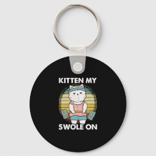 Porte-clés Amusant Poids Chat Gym Motivation Animal