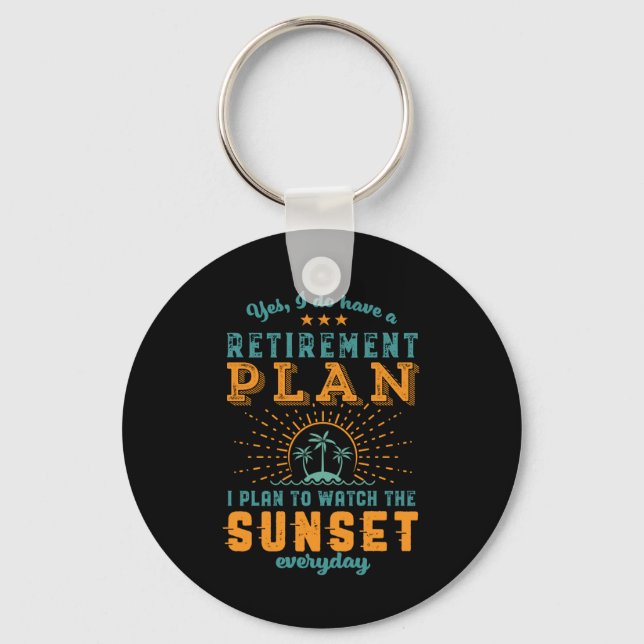 Porte-clés Amusant Retraite Plan Summer Beach Vacances (Recto)
