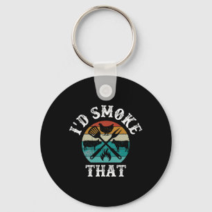 Porte-clés Amusant Retro Bbq Fumeur Chef Papa Cadeaux - J'aur