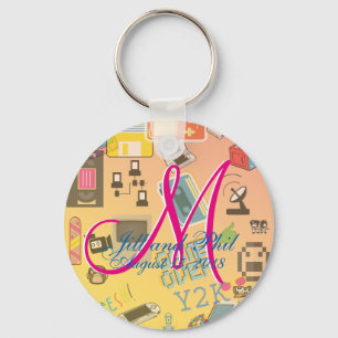 Porte-clés Amusant Retro Video Gamer 🎮 Alerte Nerd