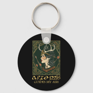 Porte-clés Amusante déesse grecque Artémis Deer Chasse Mythol