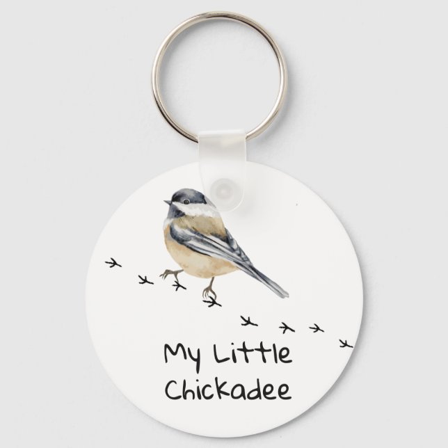 Porte-clés Amusants Chickadee Cute little Bird Traces (Recto)