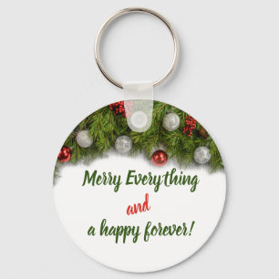 Porte-clés Amusants Noël et Nouvel An Citation Positive Ornem