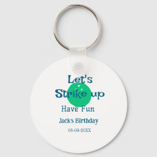 Porte-clés Amusons-nous ballon vert nom anniversaire