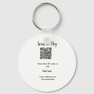 Porte-clés Analyser pour payer scanner code QR ajouter des dé