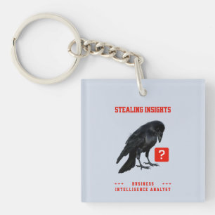 Porte-clés Analyste en intelligence d'affaires Crow