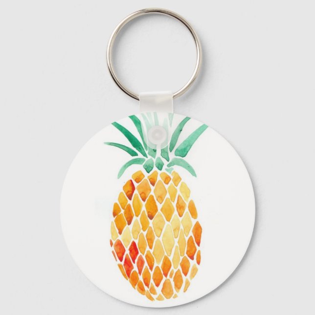 Porte-clés Ananas couleur eau (Recto)