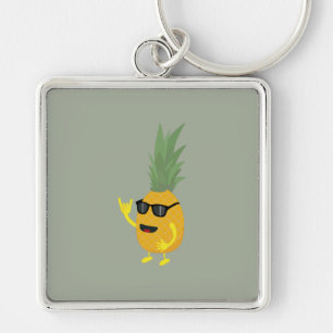 Porte-clés Ananas de métaux lourds