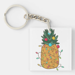 Porte-clés Ananas de Noël tropical
