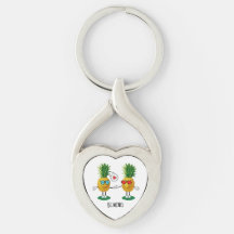 Ananas personnalisé Emoji amour couple