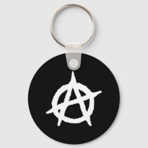 Anarchie - Blanc noir - Emo - Porte - clé