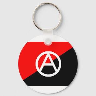 Porte-clés Anarchie du drapeau rouge noir et blanc
