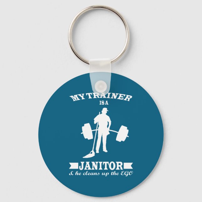 Porte-clés Anatoly My Trainer Is Janitor Funny Gym Prank  (Recto)