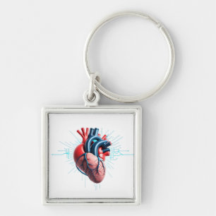 Porte-clés Anatomical Heart – Artistic Medical Illustration