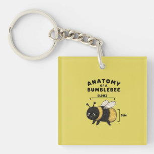 Porte-clés Anatomie drôle d'un bumblebee Blebee Bum Mignon