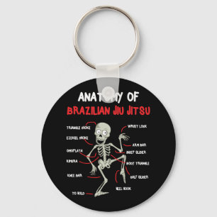 Porte-clés Anatomie Du Brésilien Jiu Jitsu BJJ Skeleton