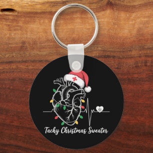 Porte-clés Anatomie du cœur Noël Infirmière Cardiaque Tachy N