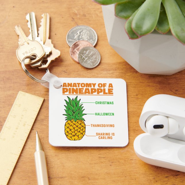 Porte-clés Anatomie D'Un Ananas Amateurs Vacances Cool De Fam (Bureau)