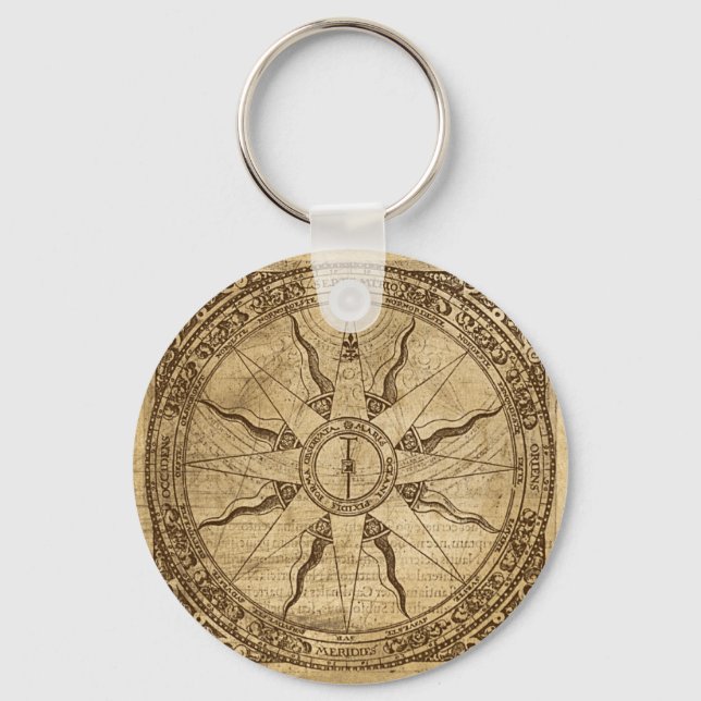 Porte-clés Ancien Rose Compass (Recto)