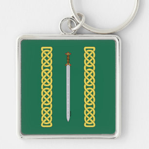Porte-clés Ancienne épée celtique et réseau