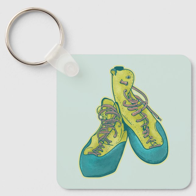 Porte-clés Ancienne escalade chaussures rock escalade (Recto)