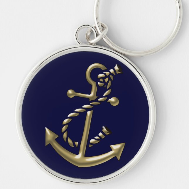 Porte-clés Ancre du navire Nautique Marine-Thème Cadeau (Devant)