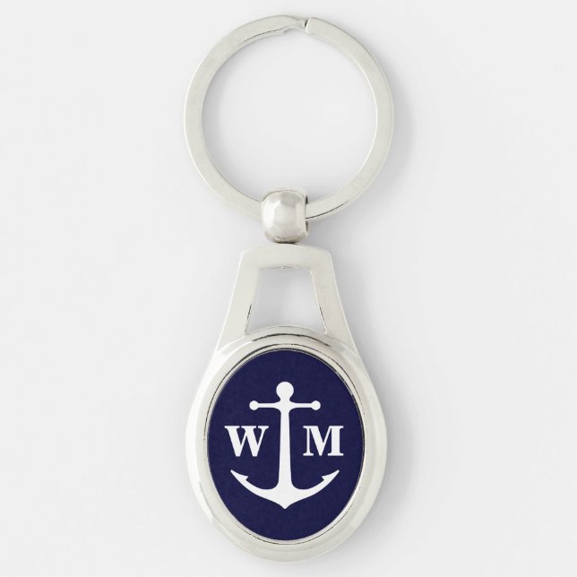Porte-clés Ancre Monogramme Porte - clé métallique (Devant)