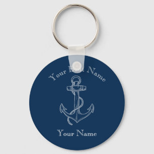 Porte-clés Ancre Nautique Foulée Personnalisée
