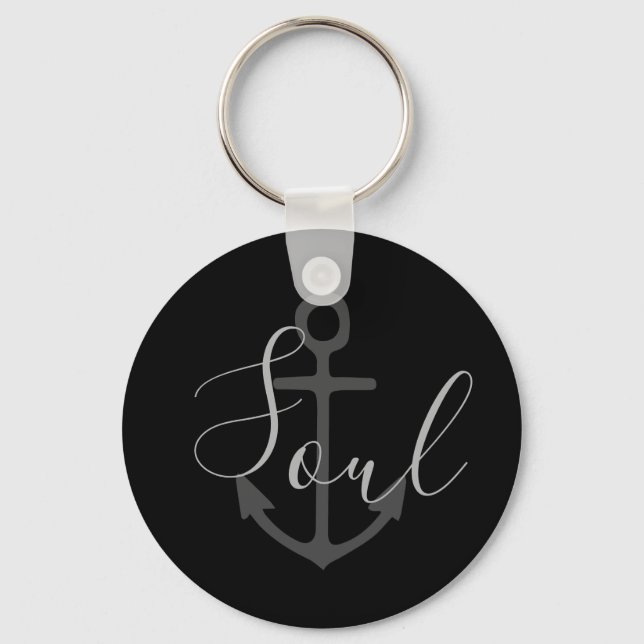 Porte-clés Ancre nautique + lettrage SOUL (Recto)