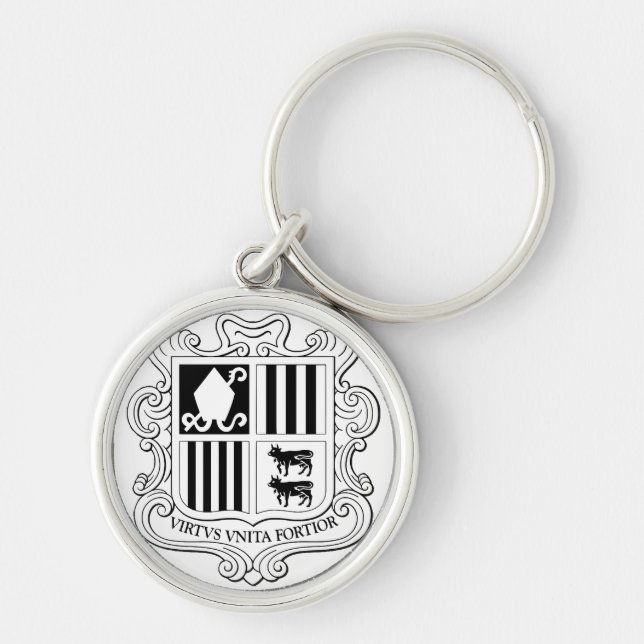 Porte-clés Andorra National Coat of Arms Graphic Art (Devant)