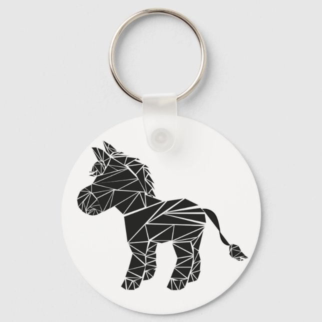 Porte-clés âne noir (Recto)