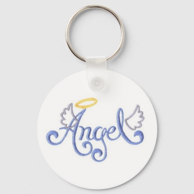 Porte-clés Ange brodé (Recto)