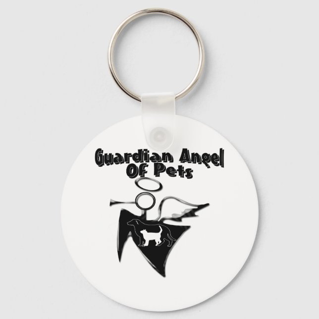 Porte-clés Ange Gardien Des Animaux De Compagnie (Recto)