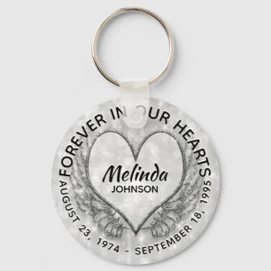 Porte-clés Ange Wings et Heart Memorial